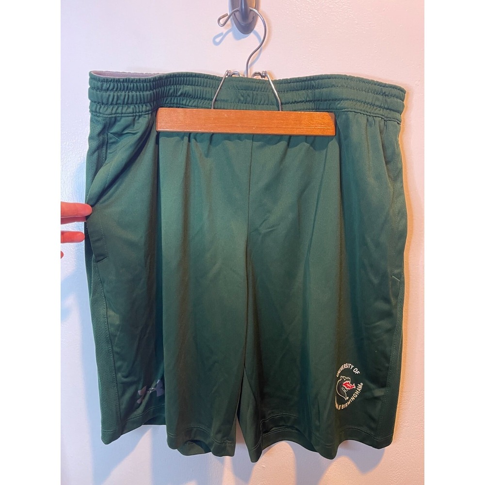 Under Armour UAB Blazers Mens Large Green HeatGear Athletic Performance Shorts